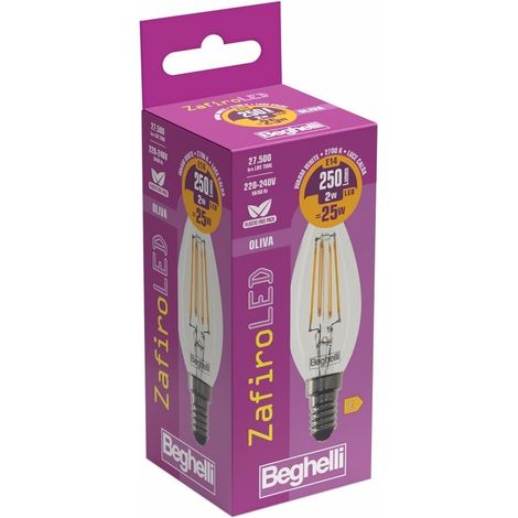 56406 Lampada Led Beghelli Zafiro a Oliva 2W (1/2)