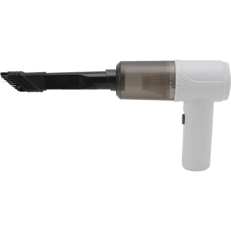 Aspirateur de voiture 12 000 Pa 2 en 1 pour usage humide et sec, sans fil, portable, rechargeable par USB, blanc