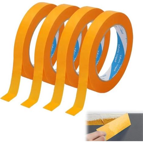 4PCS Ruban de Masquage Peinture,20mm50m Ruban Vinyle pour Masquage de Précision,Ruban de Masquage,Masquage Peinture,Bande Adhesive (1/4)