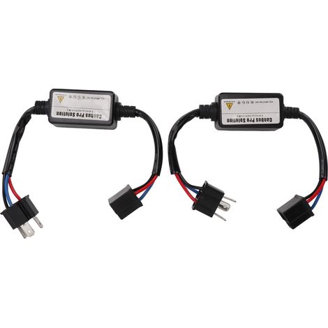 Lot de 2 décodeurs LED anti-corrosion compacts transportables montage simple pour diagnostic éclairage 12V H4 35W ABS (1/5)