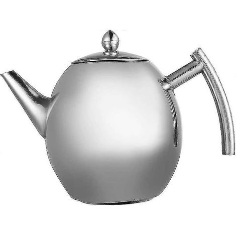 Carafe à eau en acier inoxydable - Bouilloire/théière en acier inoxydable avec filtre, grande capacité (1,5 l) (1/5)