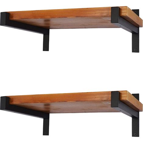 4 Pcs 12-Inch Heavy Duty Shelf Brackets Wall Mounted Industrial Metal Shelving Supports with Lip , 300mm/12-Inch (1/5)