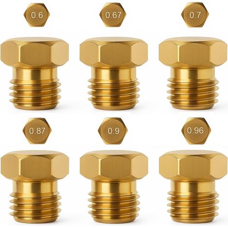 12 Pièces Gicleur, Filetage M6 x 0,75, Laiton, Pour Cuisinière à Gaz, Conversion Butane Propane (1/5)