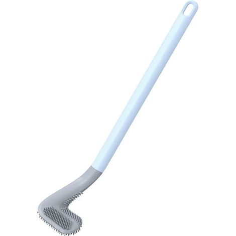 Gebogene Silikonbürste zur Reinigung von Toiletten oder Badezimmern – Wandmontage, flexibel, hygienisch / 40 x 7,2 x 5 cm (1/5)
