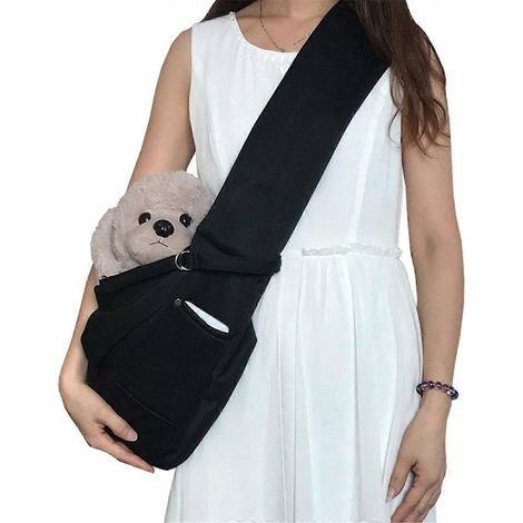 Sac bandoulière rose confortable pour animaux de compagnie (chat, chien), petit sac à dos --- (1/5)