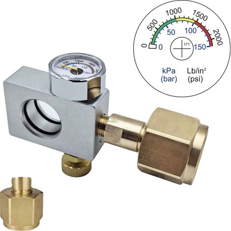 Adaptador para estación de llenado de cilindros de CO2, compatible con alta presión, materiales duraderos, tallas para mujer W21.8-14 (1/2)