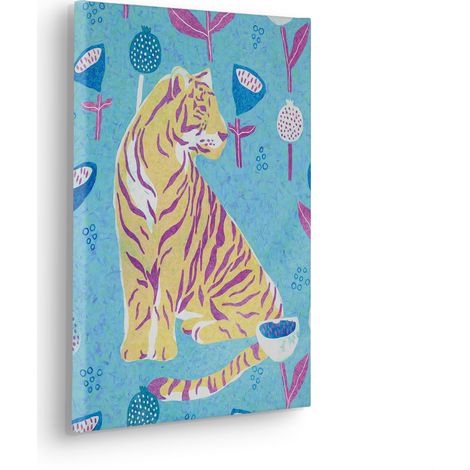 Komar Canvasbild Vegan Tiger - 40 x 30 cm - Bild auf Keilrahmen - Modern (1/2)