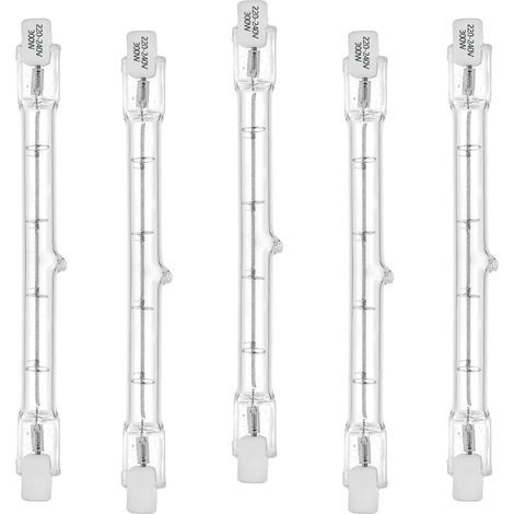 Dimmbare Eco-Halogenlampe R7S 118 mm, 230 W = 300 W, 230 V, 4650 lm, warmweiß, T3 J118, linearer Halogen-Fluter für Landschaftsbeleuchtung, Sicherheit, Straßenbeleuchtung (5er-Pack) (1/5)