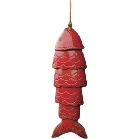 Carillon à Vent Extérieur Résine Poissons Koi Colorés Décoration Jardin Cadeau de Noël (1/5)