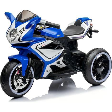 Moto électrique pour enfants 3-4 ans, jouet rechargeable avec démarrage à pédale, musique et lumières pour garçons et filles (1/5)