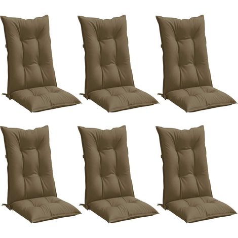 Maison Exclusive - Hochlehner-Auflagen 6 Stk. Melange Taupe 120x5 (1/5)