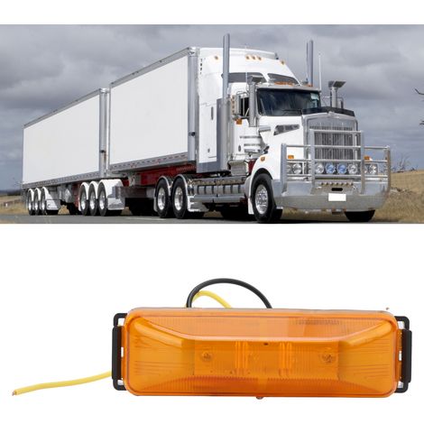Feux latéraux de camion à 4 LED 12/24 V, feux de signalisation de camion à 4 LED (universels pour l'automobile) (1/5)