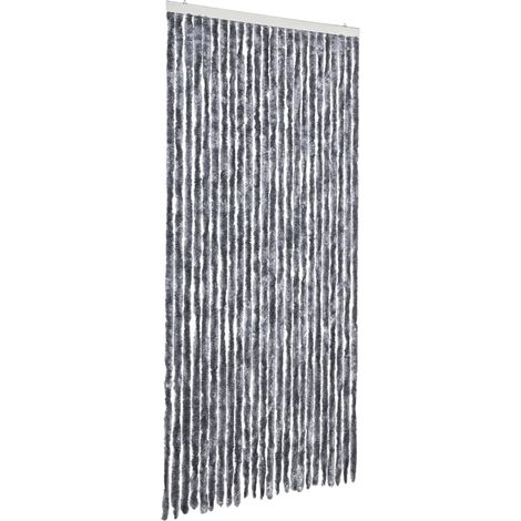 Insect Curtain Silver 100x220 cm Chenille vidaXL