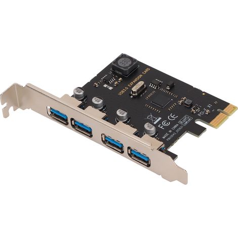 4-Port PCI E zu USB 3.0 Erweiterungskarte, hoher Durchsatz von 5 Gbit/s, stromlos. (1/5)