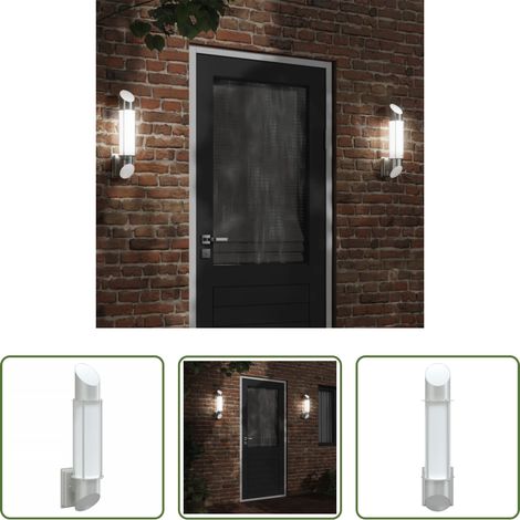 Éclairage extérieur -  Applique murale d'extérieur argenté acier inoxydable (1/5)