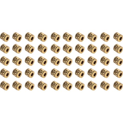 50 Perles Tressage Cheveux Alliage Barbe Déco Anneaux Dreadlocks Bracelet Collier Fabrication Accessoires Doré (1/5)