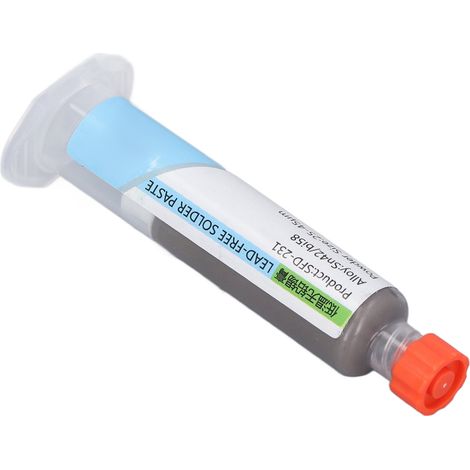 Pâte à flux basse température, crème de soudure à l'étain avec aiguille, outil de réparation CPU pour soudage précis de composants électroniques (1/5)