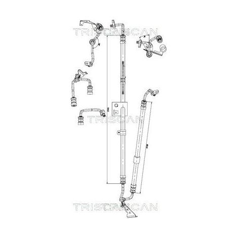 Tuyau hydraulique, direction TRISCAN 8516 23012 MERCEDES-BENZ 207 460 20 24