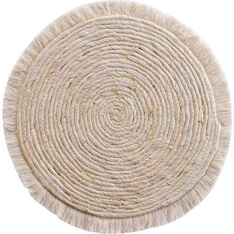 Set de Table Rond en Paille de Maïs "Oslo" 38cm Lin (1/2)
