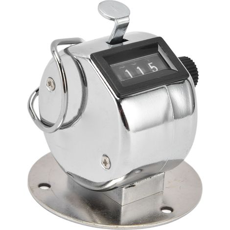 Compteur à 4 chiffres en ABS, acier inoxydable et verre, à clic manuel, pour écoles et casinos (1/5)
