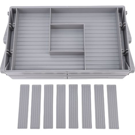 Organisateur Tiroir Pliable Tailles Variées Containers – Plateau Rangement Multifonction Cosmétiques Bijoux 2 Niveaux (1/5)