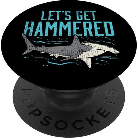 Marteau amusant avec requin et inscription « Let's Get Hammer » PopGrip Interchangeable (1/5)