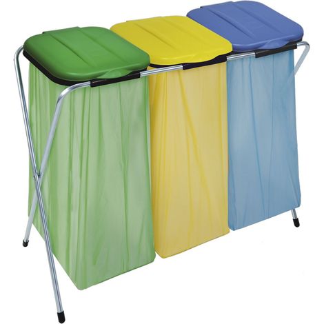 Masta Ecofix Müllsackständer 3-fach mit Deckel für Müllsäcke von 60 - 130 Liter (1/2)