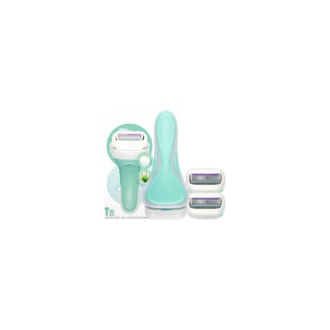 Kompatibel mit den Schick Intuition Sensitive Skin Damenrasierer-Nachfüllklingen mit Vitamin E und Aloe Vera, 1 Packung (2 Stück) - Crezuo
