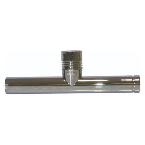 La soupape d'admission d'air chrome'e Airpipe   32 x 250 en ABS et laiton neutralise les creux du syste'me d'e'chappement en y introduisant de l'air.
