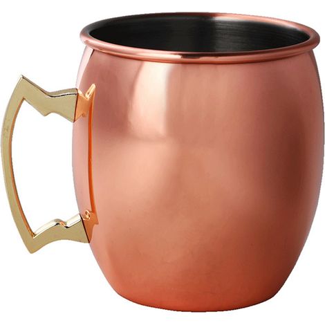 Tasse à bière Moscou Mule en cuivre plaqué 550ml, idéale pour café et boissons, vaisselle de cuisine et bar. (1/5)