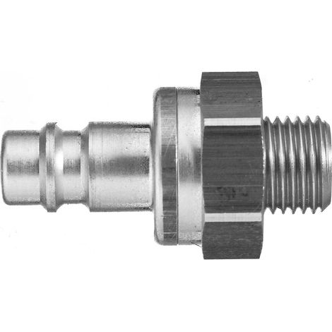 Raccord rapide pneumatique Legris, Filetage Mâle vers Mâle BSPP 3/8 in Male 3/8pouces Européen, Profil rectus en Laiton ( Prix pour 1 )