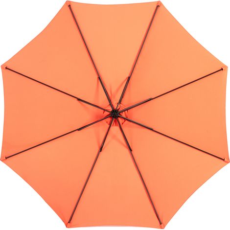 Double parasol rectangulaire extérieur 4,5m, manivelle, orange (pied non inclus) (1/5)