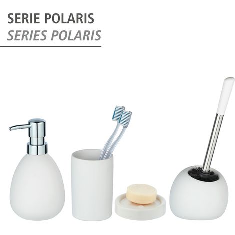 WC-Bürste mit Keramikbehälter, modernes Badgarnitur POLARIS - WENKO (1/5)