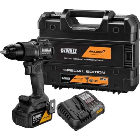 Dewalt – Perceuse-visseuse à percussion sans fil 18V – Moteur Brushless – Couple 90Nm – 1 batterie 5,0Ah et chargeur inclus – Coffret TSTAK