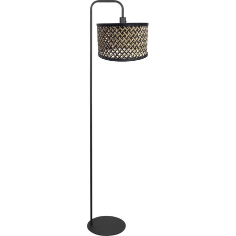 Mexlite - lámpara de pie - Forma - negro - bambú metal - lámpara