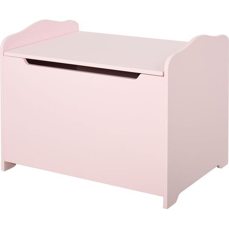Cassapanca Baule Portagiochi 60x40x48 cm in MDF Rosa (1/5)