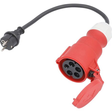 Adapterleitung 230V 16A auf CEE 400V 16A 0,3 m 5-polig IP44