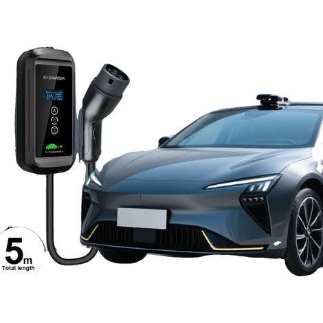 Chargeur de voiture électrique, puissance de sortie de 11 kW, réglages de courant ajustables, 11KW 5M, Type2 (1/2)