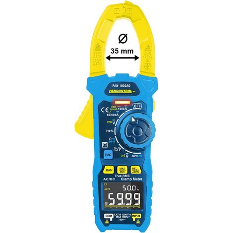 Pinza amperimétrica digital pan 1000ad de 1000 a ca/cc