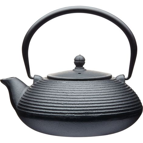 La Cafetière Tetera Japonesa de Hierro Fundido 9ml con Infusor, 5 Tazas (Negra)