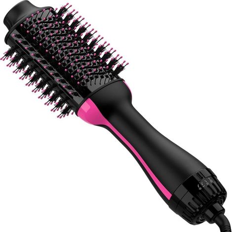 Mise à jour Brosse Soufflante 4 en 1 Brosse Chauffante Brushing Brosse rotative à air chaud, Brosse Coiffante pour Sécher Lisser Volume