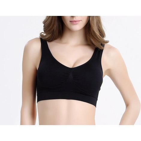 Soutien-gorge de sport confortable et sans coutures pour femme avec coussinets amovibles (1/5)