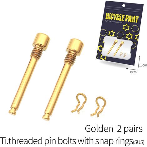 Boulons M4 en alliage de titane doré pour plaquettes de frein à disque hydrauliques de vélo (1/5)