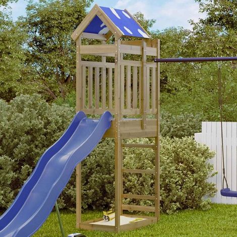 Aire de jeux extérieure : Aire de jeux d'extérieur bois massif de douglas jeu extérieur enfant, aire de jeu jardin, balançoire enfant , pour jardin, usage domestique , enfant 3-8 ans (1/5)