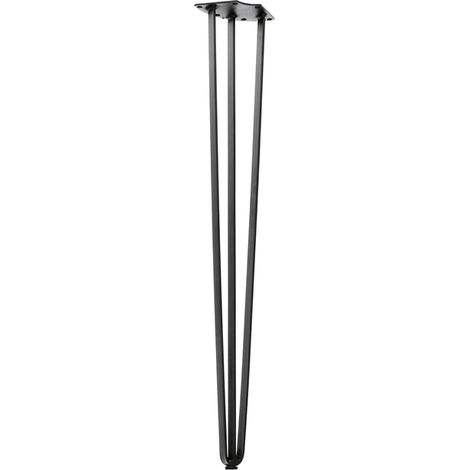 Gamba a forcina tripla piatta 73 cm NERA