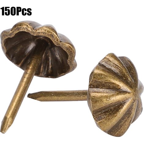 150 clous décoratifs vintage brillants à motifs pour canapé, accessoires de vêtements à faire soi-même, à repasser, 11 mm (1/5)
