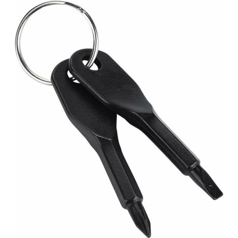 Keychain Mini Screwdriver Set, Portable Stainless Steel Flat Head and Phillips Screwdriver Set Tool Outdoor Multifunctional EDC Tool Mini Pocket Tool with Keychain (1/5)