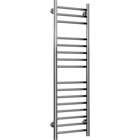 Reina Luna Straight Heated Towel Rail 1200mm H x 350mm W Stainless Steel (1/5)