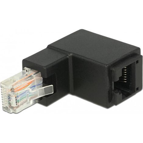 Delock 86424 adaptador de cable acodado rj-45 negro
