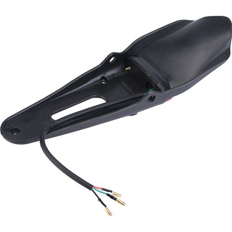 Phare arrière LED motocross avec plaque d'immatriculation et feux stop rouge pour dirt bike (1/5)
